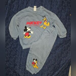 Mickey and Friends Blue Sweater and Pants Set